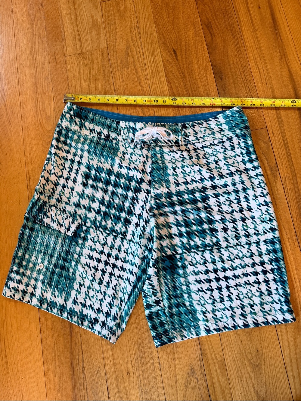 Mossimo Supply Co. Teal Patterned Hybrid Swim Shorts
